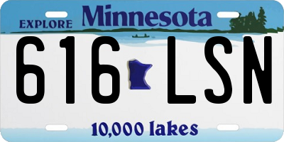 MN license plate 616LSN