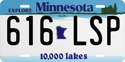 MN license plate 616LSP