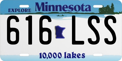 MN license plate 616LSS
