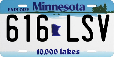 MN license plate 616LSV