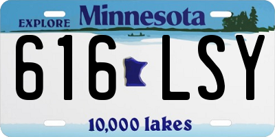 MN license plate 616LSY