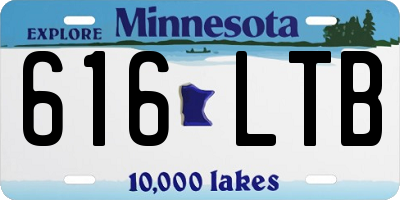 MN license plate 616LTB