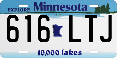MN license plate 616LTJ