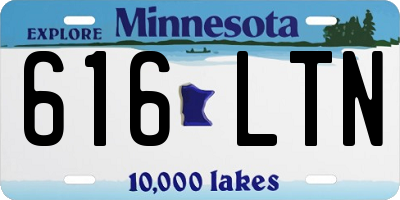 MN license plate 616LTN