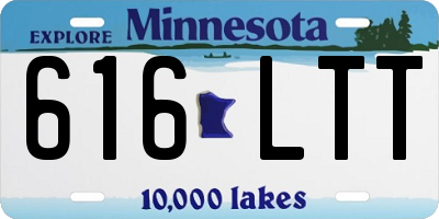 MN license plate 616LTT