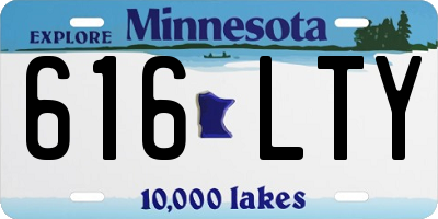 MN license plate 616LTY