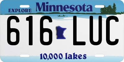 MN license plate 616LUC