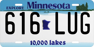 MN license plate 616LUG