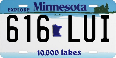 MN license plate 616LUI