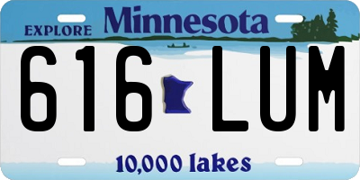 MN license plate 616LUM