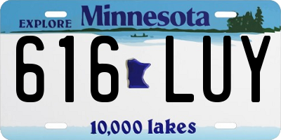 MN license plate 616LUY