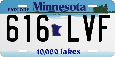 MN license plate 616LVF