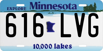 MN license plate 616LVG