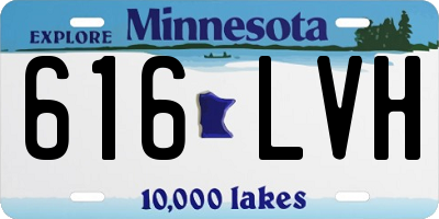 MN license plate 616LVH