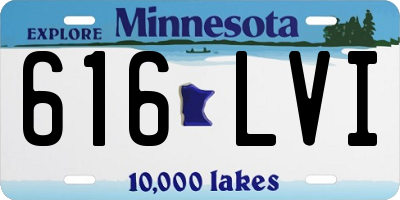 MN license plate 616LVI