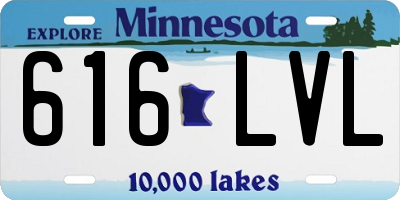 MN license plate 616LVL