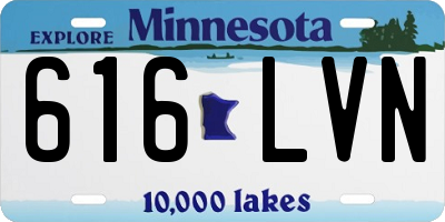 MN license plate 616LVN