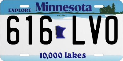 MN license plate 616LVO