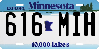 MN license plate 616MIH