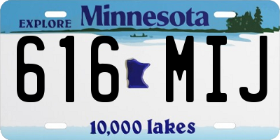 MN license plate 616MIJ