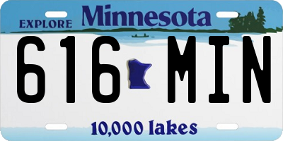 MN license plate 616MIN