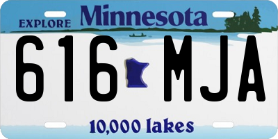 MN license plate 616MJA