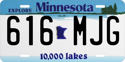 MN license plate 616MJG