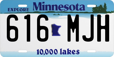MN license plate 616MJH