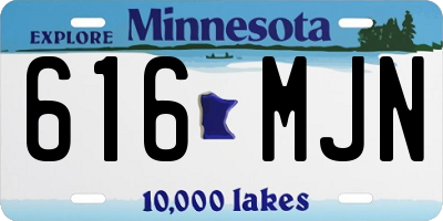 MN license plate 616MJN