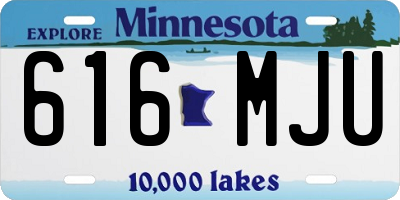 MN license plate 616MJU