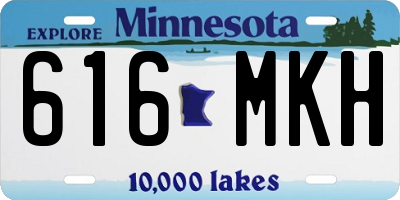 MN license plate 616MKH