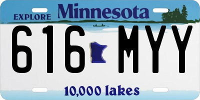 MN license plate 616MYY