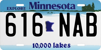 MN license plate 616NAB