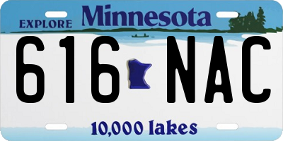 MN license plate 616NAC