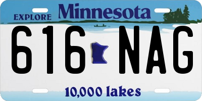 MN license plate 616NAG