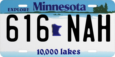 MN license plate 616NAH