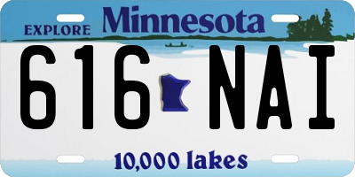 MN license plate 616NAI