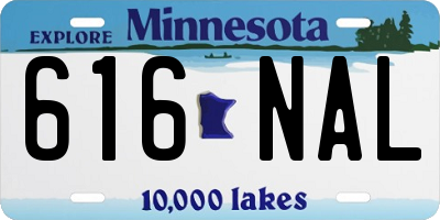 MN license plate 616NAL