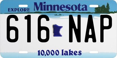 MN license plate 616NAP