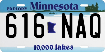 MN license plate 616NAQ