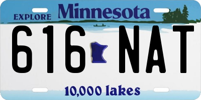MN license plate 616NAT
