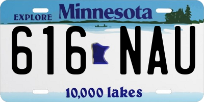 MN license plate 616NAU