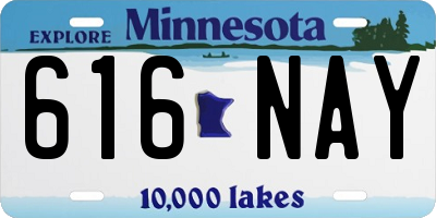 MN license plate 616NAY
