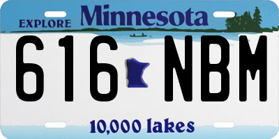 MN license plate 616NBM