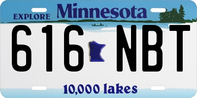 MN license plate 616NBT