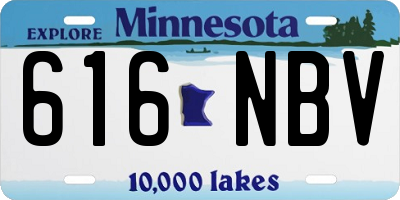 MN license plate 616NBV