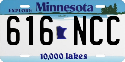 MN license plate 616NCC
