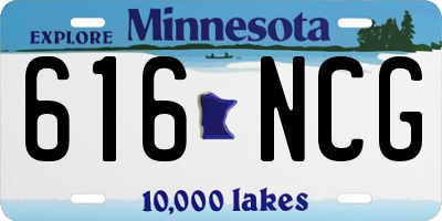 MN license plate 616NCG
