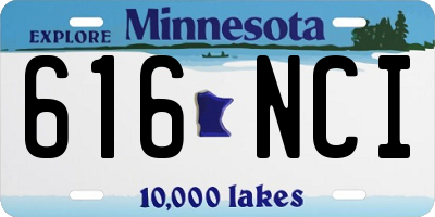 MN license plate 616NCI