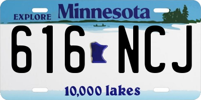 MN license plate 616NCJ